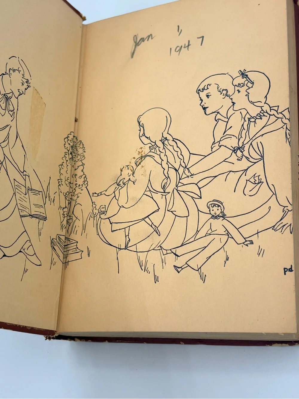 Vintage Classic Literature Books, 3, Louisa May Alcott, Pearl S.Buck, de Mep